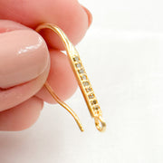 DC497. Diamond Sterling Silver Ear Wire